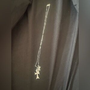 Double cross me Evry Jewels silver necklace